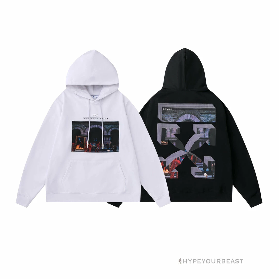 HypeYourBeast Hoodies & Jackets Off White Hoodie Fighter - White 12 HypeYourBeast Hoodies & Jackets Off White Hoodie Fighter - White