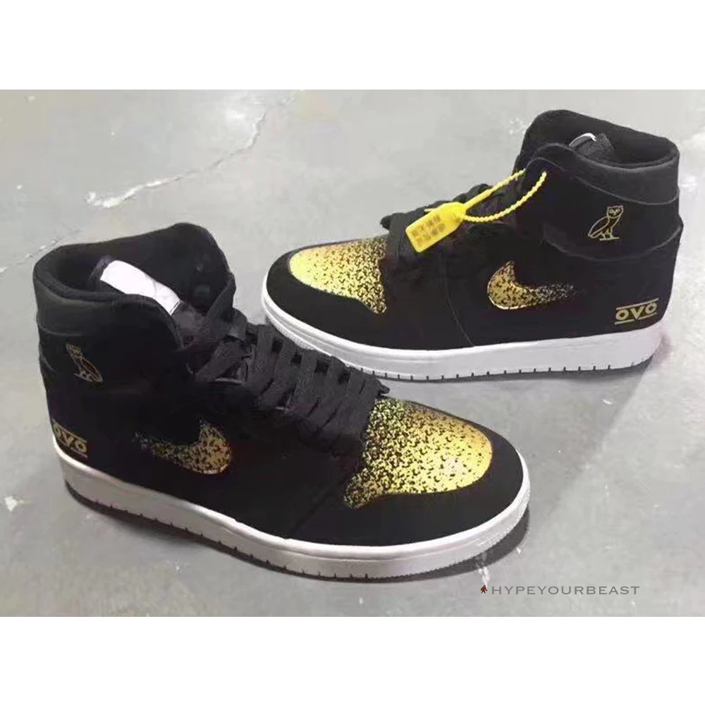 Hypeyourbeast Air Jordan 1 High 'OVO Gold / Black' 1 Hypeyourbeast Air Jordan 1 High 'OVO Gold / Black'