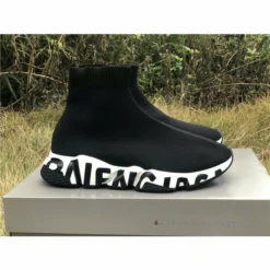 Hypeyourbeast BCG Sock Sneakers 'Graffiti - Black White' Balenciaga