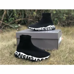 Hypeyourbeast BCG Sock Sneakers 'Graffiti - Black White' Balenciaga