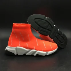 Hypeyourbeast BCG Sock Sneakers Logo Print Red / White Balenciaga