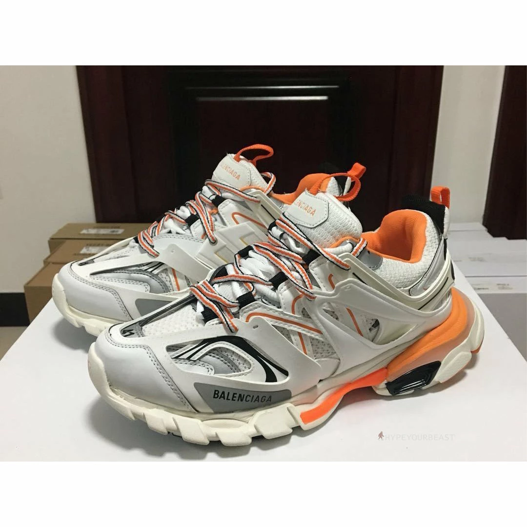 Hypeyourbeast BCG Track Sneakers White / Orange Balenciaga 1 Hypeyourbeast BCG Track Sneakers White / Orange Balenciaga