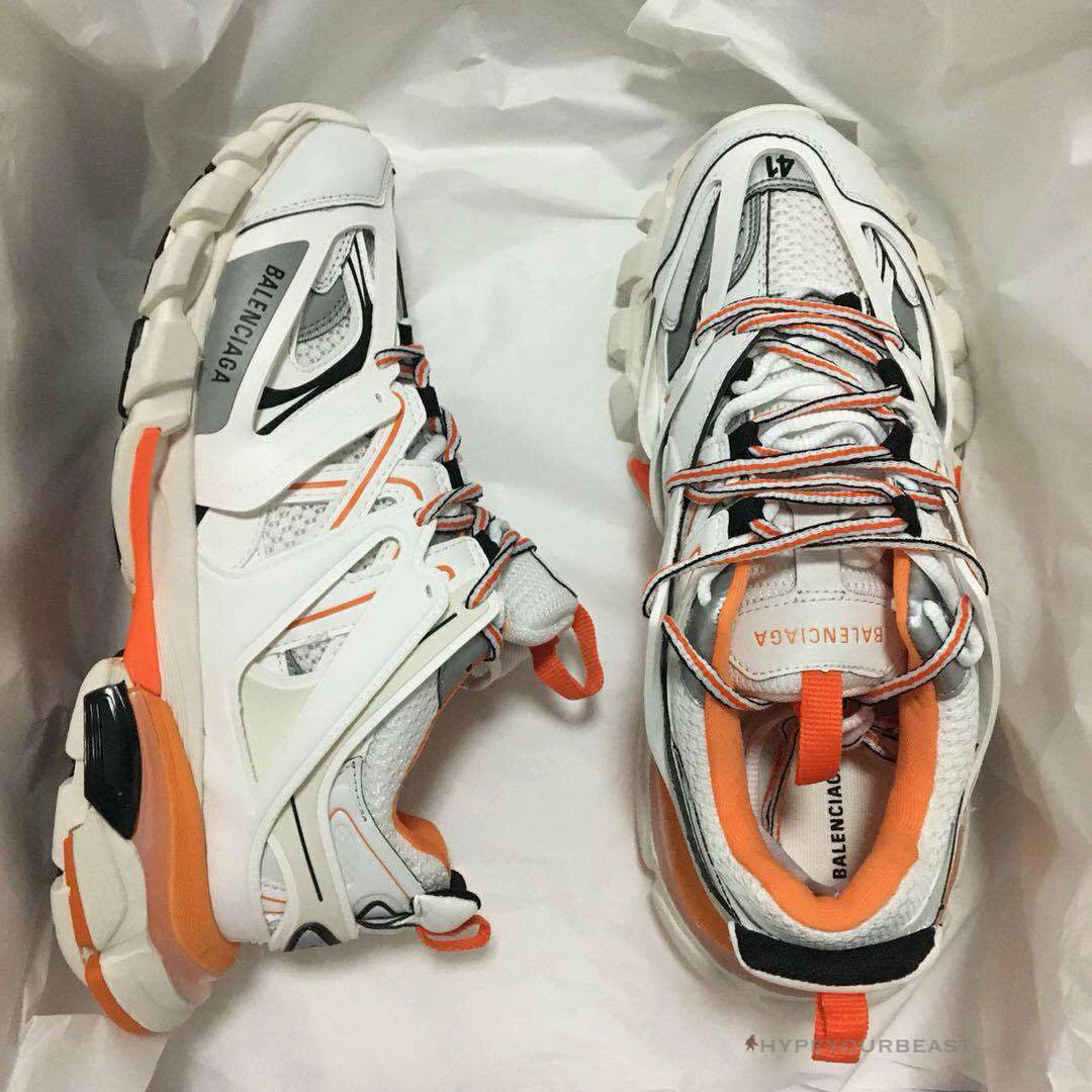 Hypeyourbeast BCG Track Sneakers White / Orange Balenciaga 6 Hypeyourbeast BCG Track Sneakers White / Orange Balenciaga