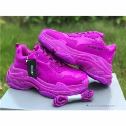 Hypeyourbeast BCG Triple S All Over Logo Pink Balenciaga