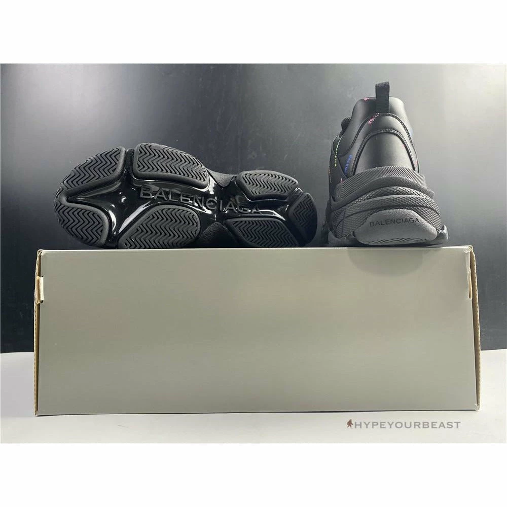 Hypeyourbeast BCG Triple S All Over Logo Black Rainbow Balenciaga Triple S 4 Hypeyourbeast BCG Triple S All Over Logo Black Rainbow Balenciaga Triple S