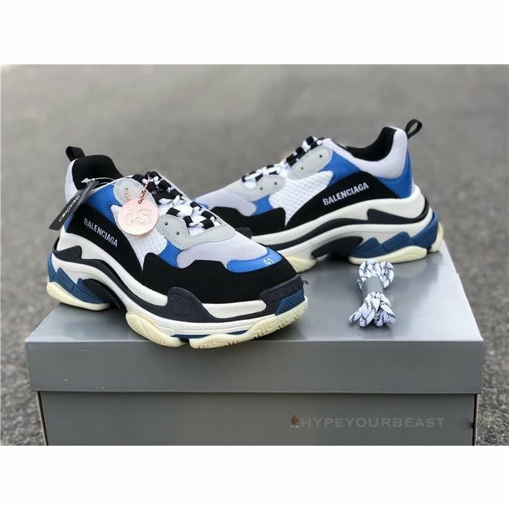 Hypeyourbeast BCG Triple S Sneakers Black / Blue / White 2 Hypeyourbeast BCG Triple S Sneakers Black / Blue / White