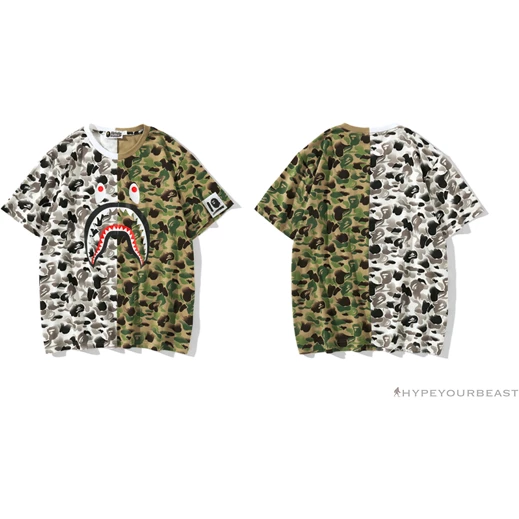 Hypeyourbeast BAPE Chinese Style Ink 10th Anniversary Camouflage Tee Shirt 'Green & White' Clothes 11 Hypeyourbeast BAPE Chinese Style Ink 10th Anniversary Camouflage Tee Shirt 'Green & White' Clothes