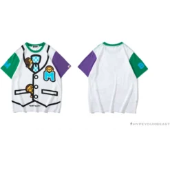 Hypeyourbeast BAPE Baby Milo Cartoon Vest Color Matching Tee Shirt