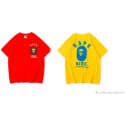 Hypeyourbeast BAPE KIDS Small Net Pocket Ape Man Head Tee Shirt 'RED' Clothes 13 Hypeyourbeast BAPE KIDS Small Net Pocket Ape Man Head Tee Shirt 'RED' Clothes