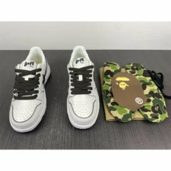 Hypeyourbeast Bape Sta Low Top Sneakers 'White Metallic Silver'