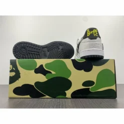 Hypeyourbeast Bape Sta Low Top Sneakers 'White Metallic Silver'