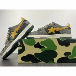 Hypeyourbeast Bape Sta Low Top Sneakers 'Grey Mustard Yellow'