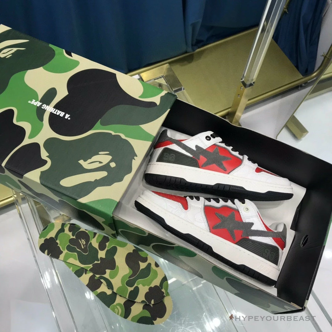 Hypeyourbeast Bape Sta Low Top Sneakers Red Brown 5 Hypeyourbeast Bape Sta Low Top Sneakers Red Brown