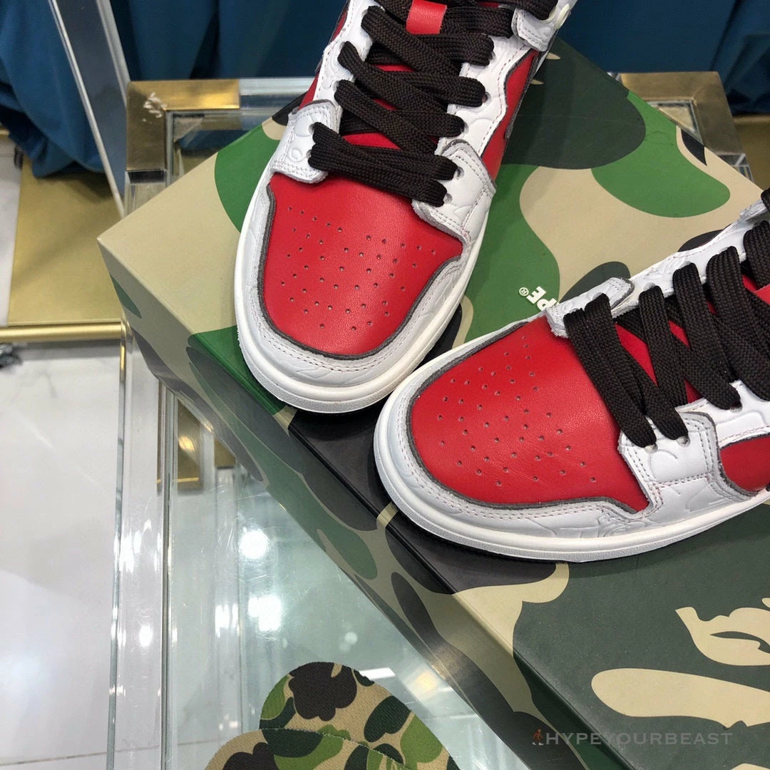 Hypeyourbeast Bape Sta Low Top Sneakers Red Brown 6 Hypeyourbeast Bape Sta Low Top Sneakers Red Brown