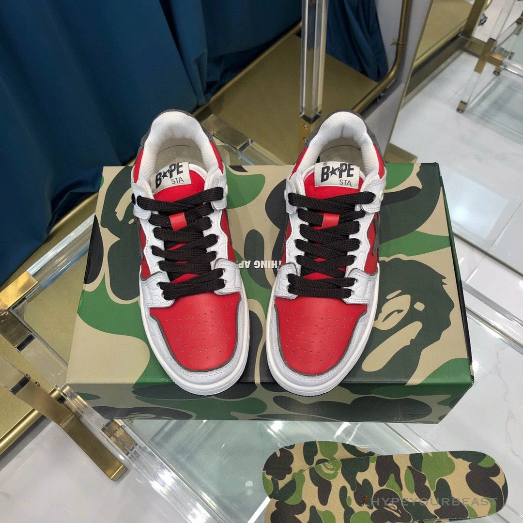 Hypeyourbeast Bape Sta Low Top Sneakers Red Brown 9 Hypeyourbeast Bape Sta Low Top Sneakers Red Brown