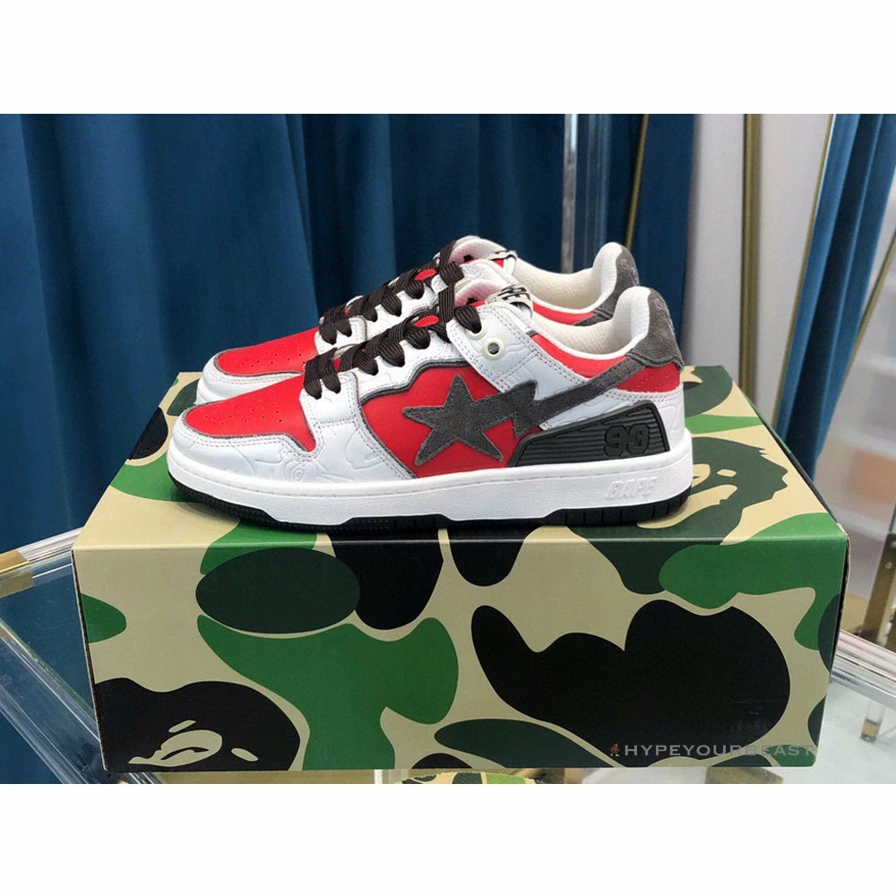 Hypeyourbeast Bape Sta Low Top Sneakers Red Brown 1 Hypeyourbeast Bape Sta Low Top Sneakers Red Brown