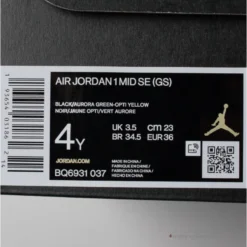 Hypeyourbeast Air Jordan 1 Mid GS Aurora Green Optic-Yellow