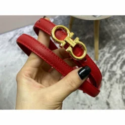 Hypeyourbeast Belts SFG Women's Double G Leather Light Red Belt 7 Hypeyourbeast Belts SFG Women's Double G Leather Light Red Belt