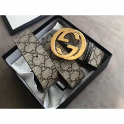 Hypeyourbeast Belts GC Belt Pattern Gold Buckle