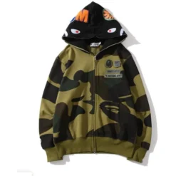 Hypeyourbeast Bape Camo Hoodie Green Clothes