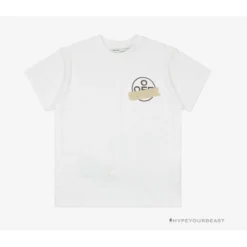 HypeYourBeast Off White Tee Shirt White Gold