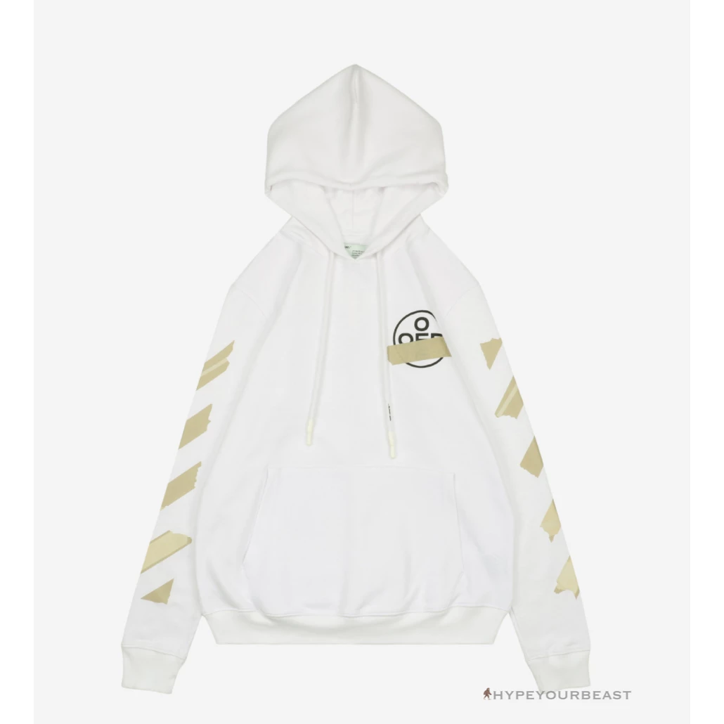 HypeYourBeast Hoodies & Jackets Off White Hoodie White Gold 1 HypeYourBeast Hoodies & Jackets Off White Hoodie White Gold