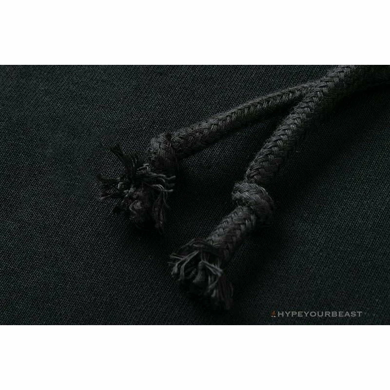 Hypeyourbeast BAPE Classic Ape Head Embroidered Standard Cotton Terry Hoodie 'BLACK' Clothes 6 Hypeyourbeast BAPE Classic Ape Head Embroidered Standard Cotton Terry Hoodie 'BLACK' Clothes