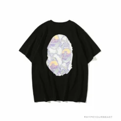 Hypeyourbeast Clothes BAPE Great Ape Head Symphony Lightning Tee Shirt 'BLACK'