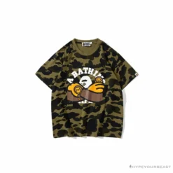 Hypeyourbeast BAPE KIDS Elbow Hug Gorilla Camouflage Tee Shirt 'GREEN'