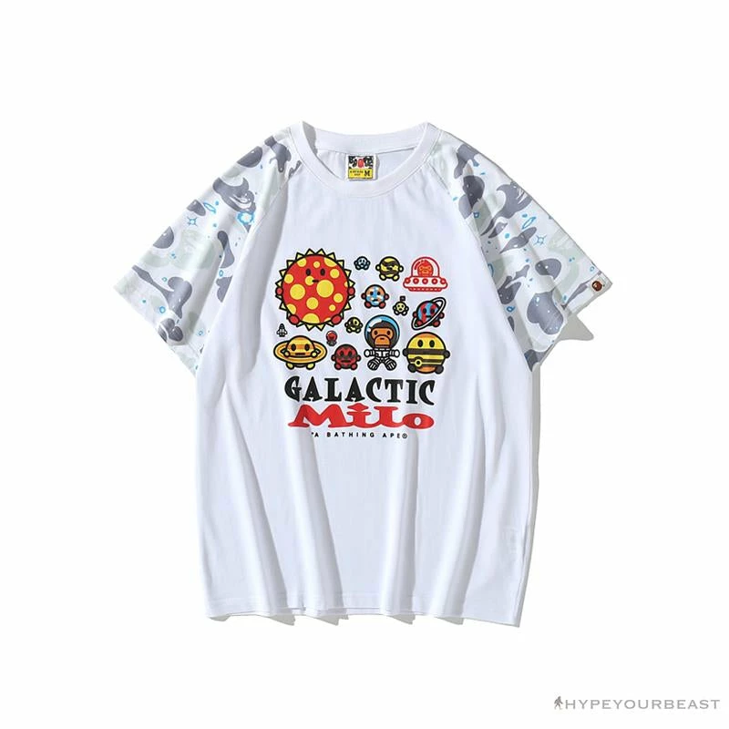 Hypeyourbeast BAPE Baby Milo Galaxy Astronaut Luminous Tee Shirt 'WHITE' Clothes 1 Hypeyourbeast BAPE Baby Milo Galaxy Astronaut Luminous Tee Shirt 'WHITE' Clothes