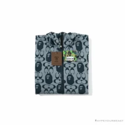 Hypeyourbeast BAPE X COACH Co-Branded Grey-Blue Hoodie