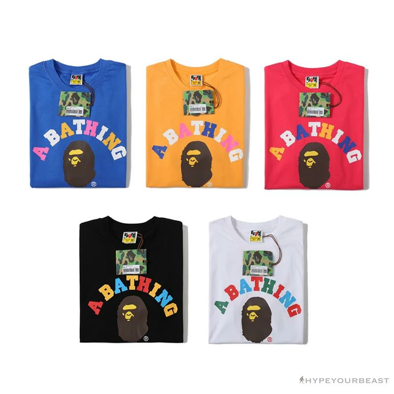 Hypeyourbeast Clothes BAPE Little Ape Head Colorful Classic Tee Shirt 'BLUE' 14 Hypeyourbeast Clothes BAPE Little Ape Head Colorful Classic Tee Shirt 'BLUE'