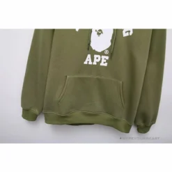 Hypeyourbeast BAPE X Bathing Ape Head Hoodie 'ARMY GREEN'