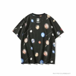 Hypeyourbeast BAPE Shark Head Planet Tee Shirt Clothes