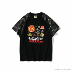 Hypeyourbeast Clothes BAPE Baby Milo Galaxy Astronaut Luminous Tee Shirt 'BLACK'
