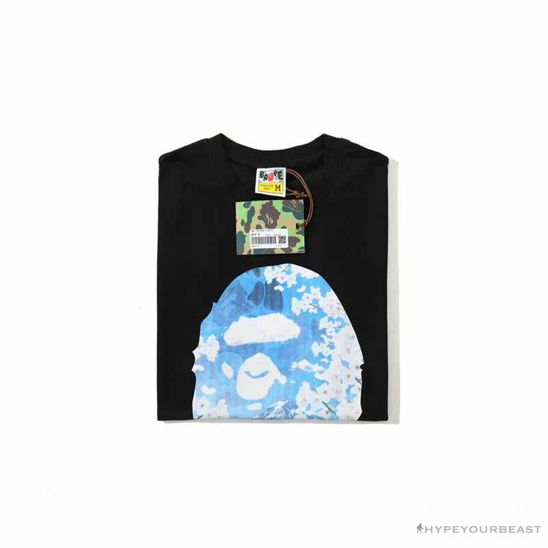 Hypeyourbeast BAPE Japan Limited Edition Mt. Fuji Sakura Tee Shirt 'BLACK' 14 Hypeyourbeast BAPE Japan Limited Edition Mt. Fuji Sakura Tee Shirt 'BLACK'