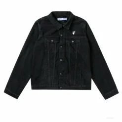 HypeYourBeast Off White Denim Black Jacket - White Hoodies & Jackets