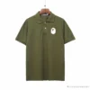 Hypeyourbeast BAPE Classic Ape Head Print Versatile Polo Shirt 'ARMY GREEN'