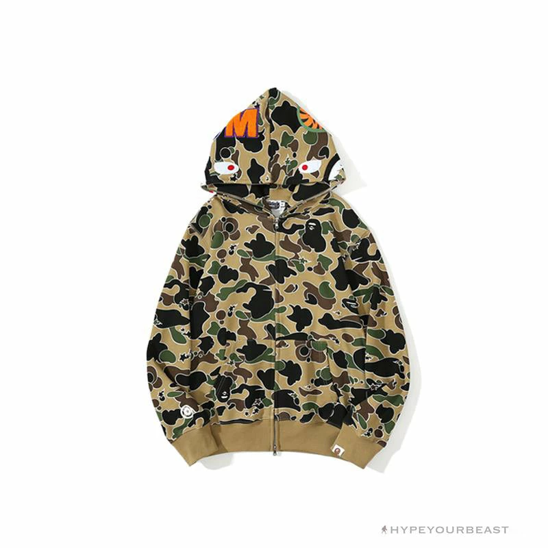 Hypeyourbeast BAPE Shark Head STA Star Camouflage Hoodie 'YELLOW' Clothes 1 Hypeyourbeast BAPE Shark Head STA Star Camouflage Hoodie 'YELLOW' Clothes