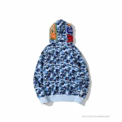 HypeYourBeast Bape Camo Hoodie Shark Head BLUE
