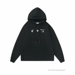 HypeYourBeast Off White Hoodie Red Orange - Black