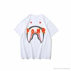 Hypeyourbeast Clothes BAPE Shark Head PONR Tee Shirt 'WHITE'