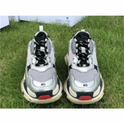 Hypeyourbeast Balenciaga BCG Triple S Sneakers Silver Grey Red