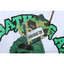 Hypeyourbeast BAPE Paint Splash Green Camouflage Tee Shirt 'WHITE' Clothes 9 Hypeyourbeast BAPE Paint Splash Green Camouflage Tee Shirt 'WHITE' Clothes