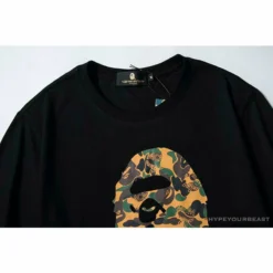 Hypeyourbeast BAPE X MCM Camouflage Ape Head Tee Shirt 'BLACK'