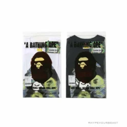 Hypeyourbeast Clothes BAPE Green Ape Head Blue Storm Tee Shirt 'BLACK' 32 Hypeyourbeast Clothes BAPE Green Ape Head Blue Storm Tee Shirt 'BLACK'