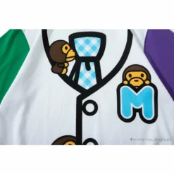 Hypeyourbeast BAPE Baby Milo Cartoon Vest Color Matching Tee Shirt