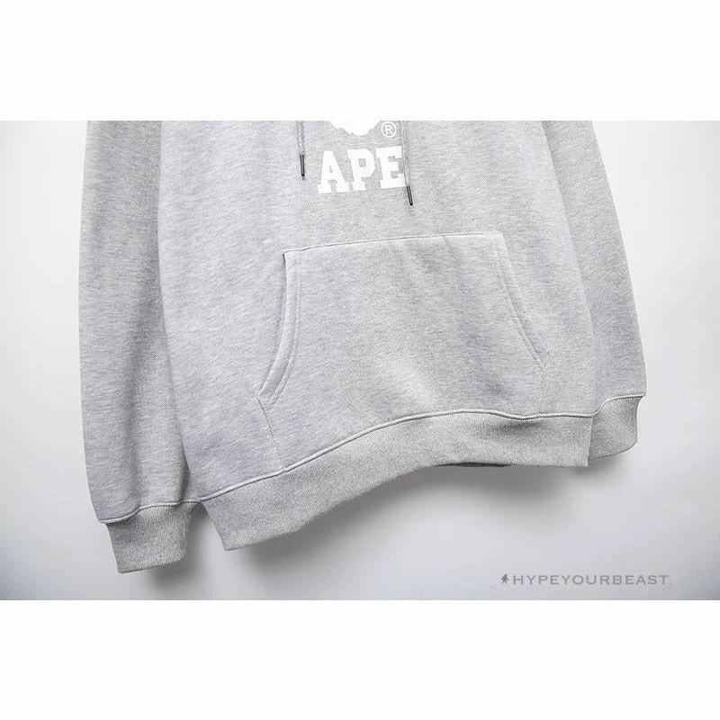 Hypeyourbeast Clothes BAPE X Bathing Ape Head Hoodie 'GREY' 6 Hypeyourbeast Clothes BAPE X Bathing Ape Head Hoodie 'GREY'
