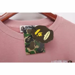Hypeyourbeast BAPE Behind The Great Ape-Man Head Long Sleeve Shirt 'PINK' Clothes