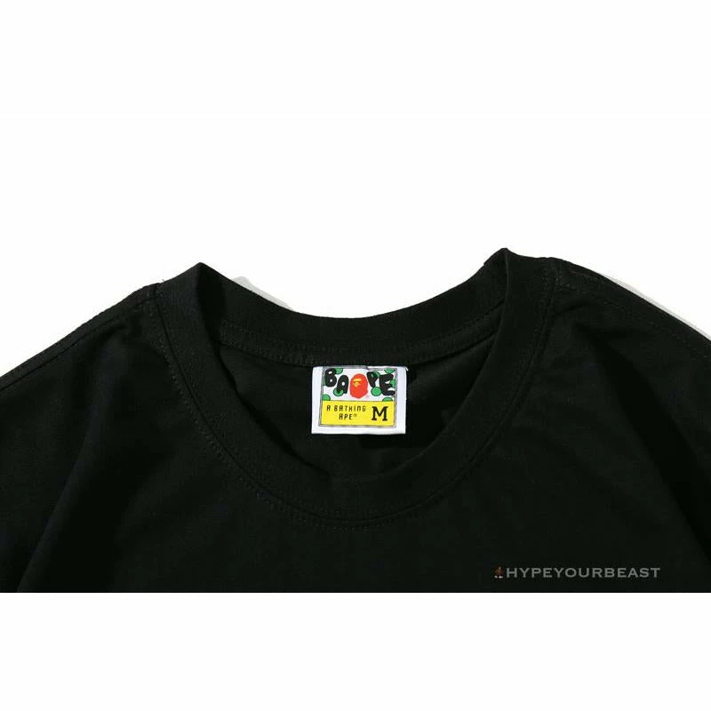 Hypeyourbeast Clothes BAPE Green Ape Head Blue Storm Tee Shirt 'BLACK' 3 Hypeyourbeast Clothes BAPE Green Ape Head Blue Storm Tee Shirt 'BLACK'